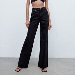 Zara Black Wide Leg Jeans